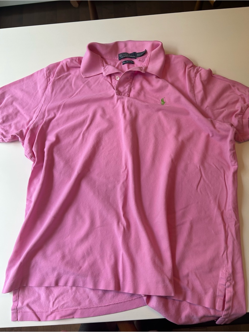 Ralph Lauren Men’s Pink Polo with Green Pony